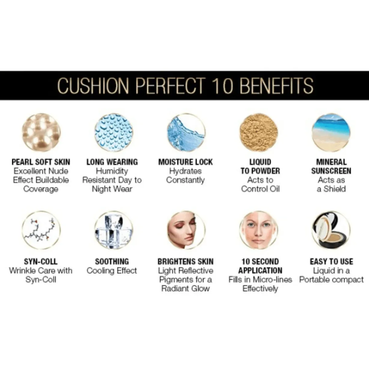 10 Collagen Cushion Compact Supreme Serum foundation   Free Full Size Refill