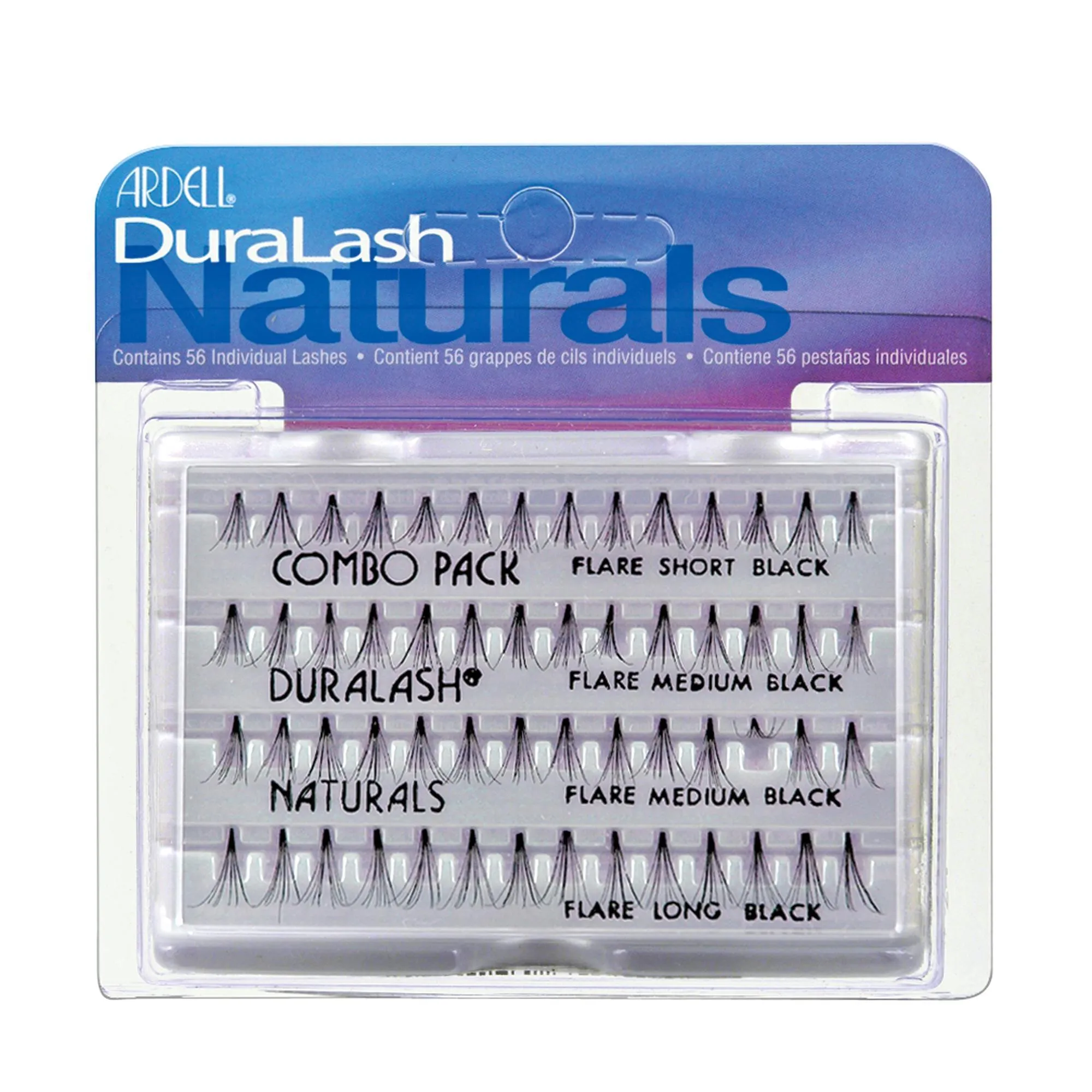 Ardell DuraLash Naturals Knot-Free Individuals, Black, Combo