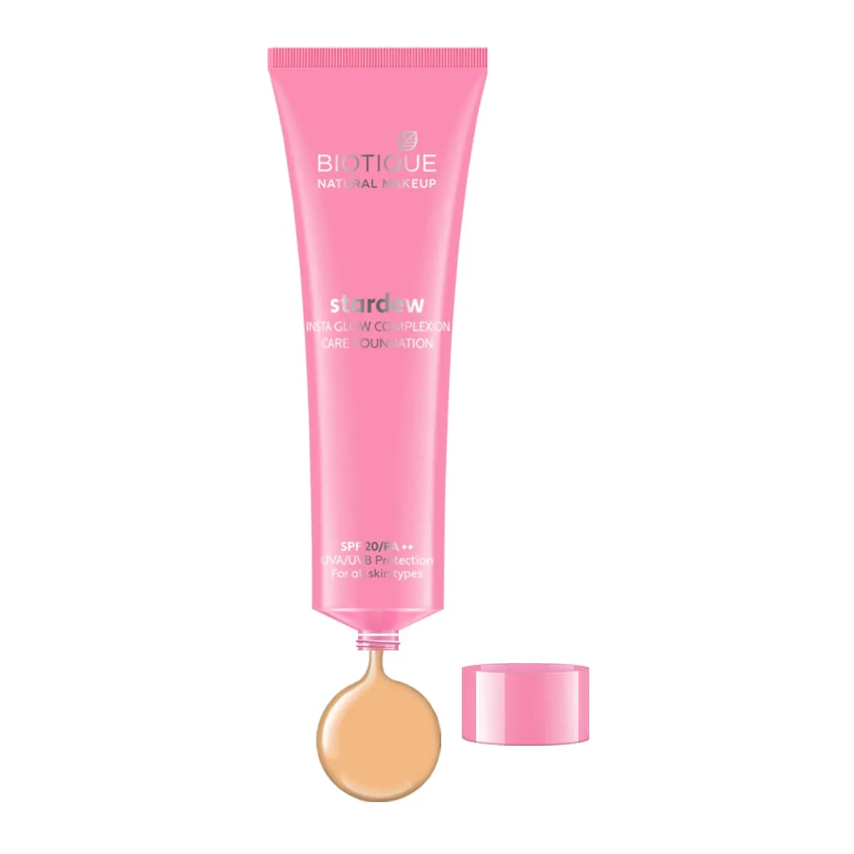 Biotique Natural Makeup Stardew Insta Glow Foundation, Biscuit, 30ml