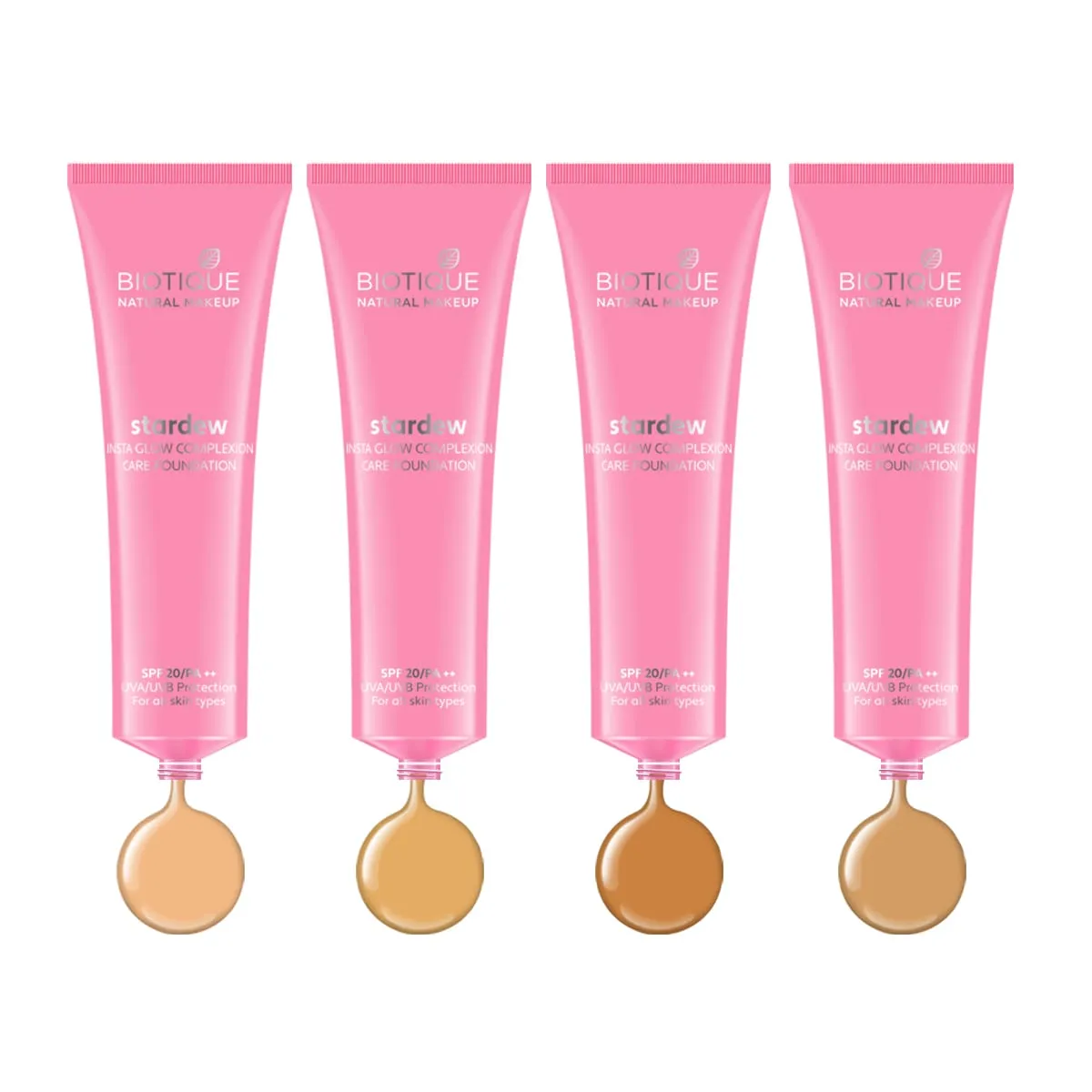 Biotique Natural Makeup Stardew Insta Glow Foundation, Biscuit, 30ml
