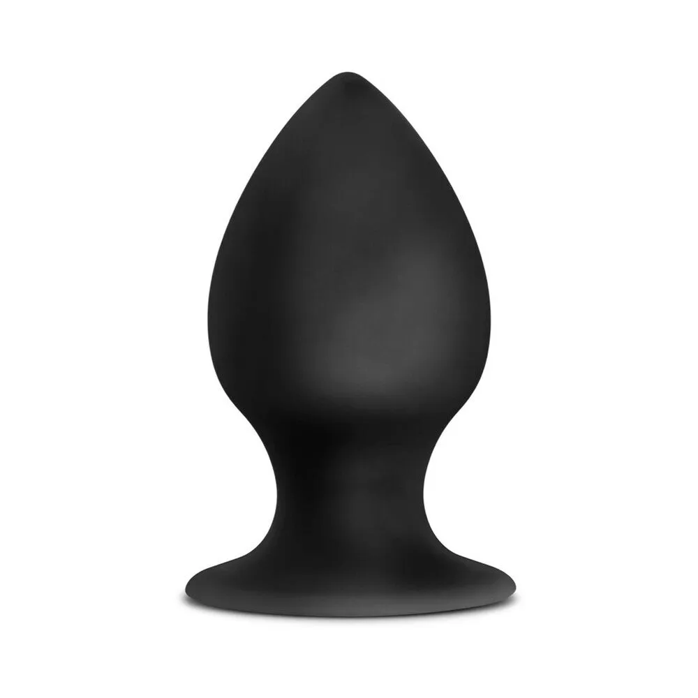 Blush Anal Adventures Platinum Silicone Anal Stout Plug - Large Black