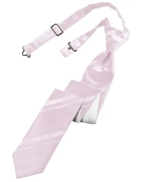 Blush Striped Satin Skinny Windsor Tie