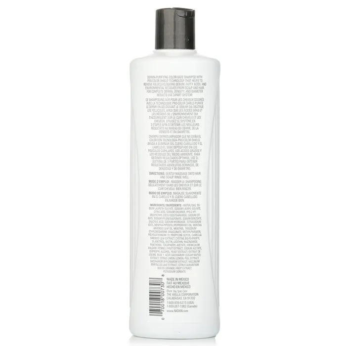 Derma Purifying System 3 Cleanser Shampoo (colored Hair, Light Thinning, Color Safe)