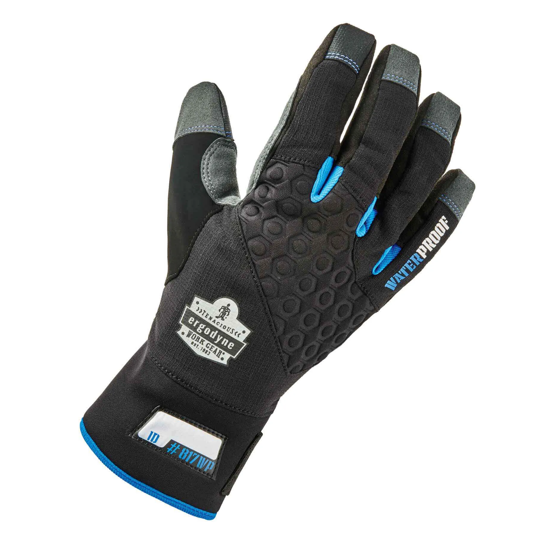 Ergodyne 17374 ProFlex 817WP Reinforced Thermal Waterproof Utility Gloves, Large, Black