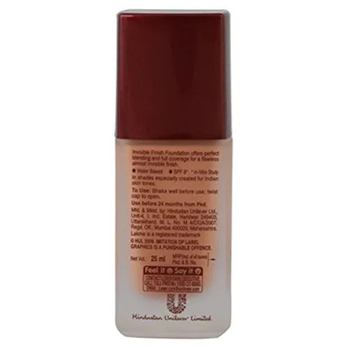 Lakme Invisible Finish Foundation 01, 25ml