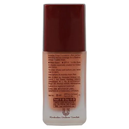 Lakme Invisible Finish Foundation 05, 25ml