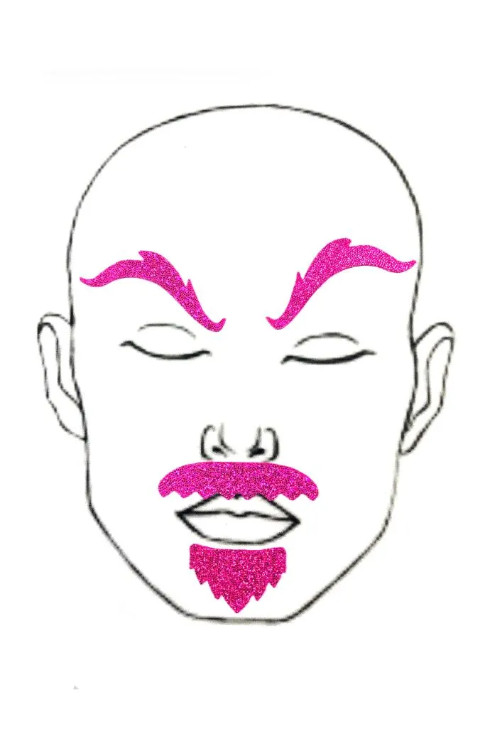Pink "Rugged" Facial Fashion Kit
