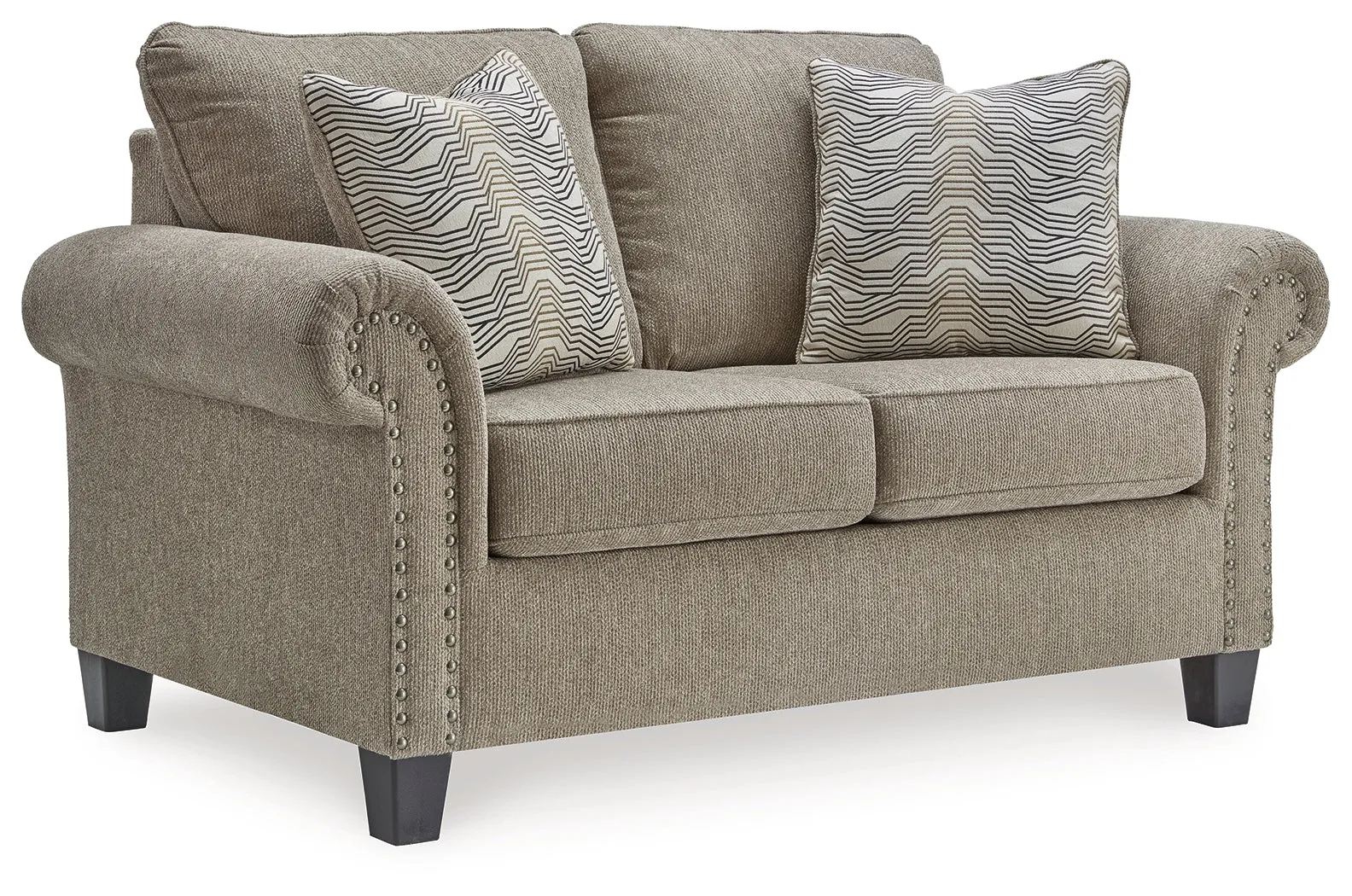 Shewsbury Sofa and Loveseat in Pewter